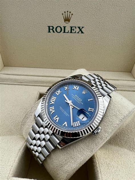 rolex datejust 41 azzurro blue jubilee|Rolex Datejust blue dial 41mm.